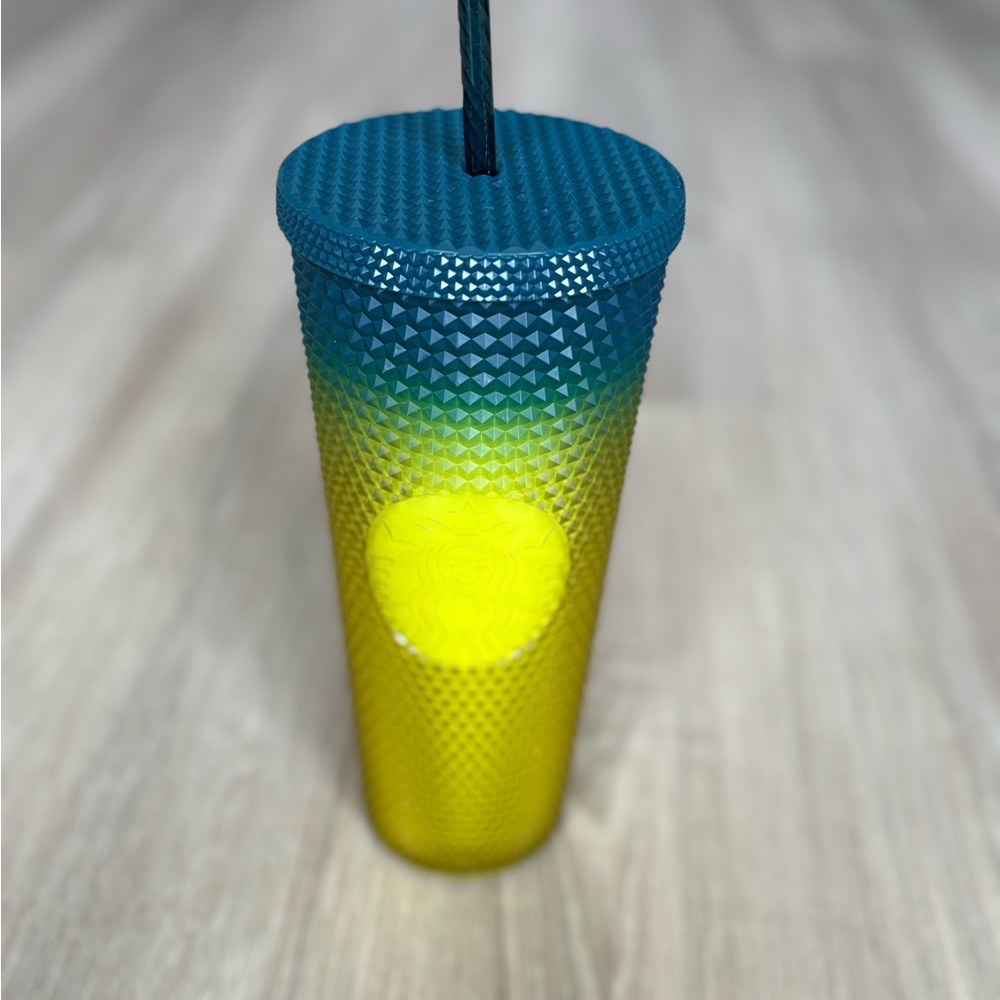Starbucks Blue and Yellow Studded Tumbler